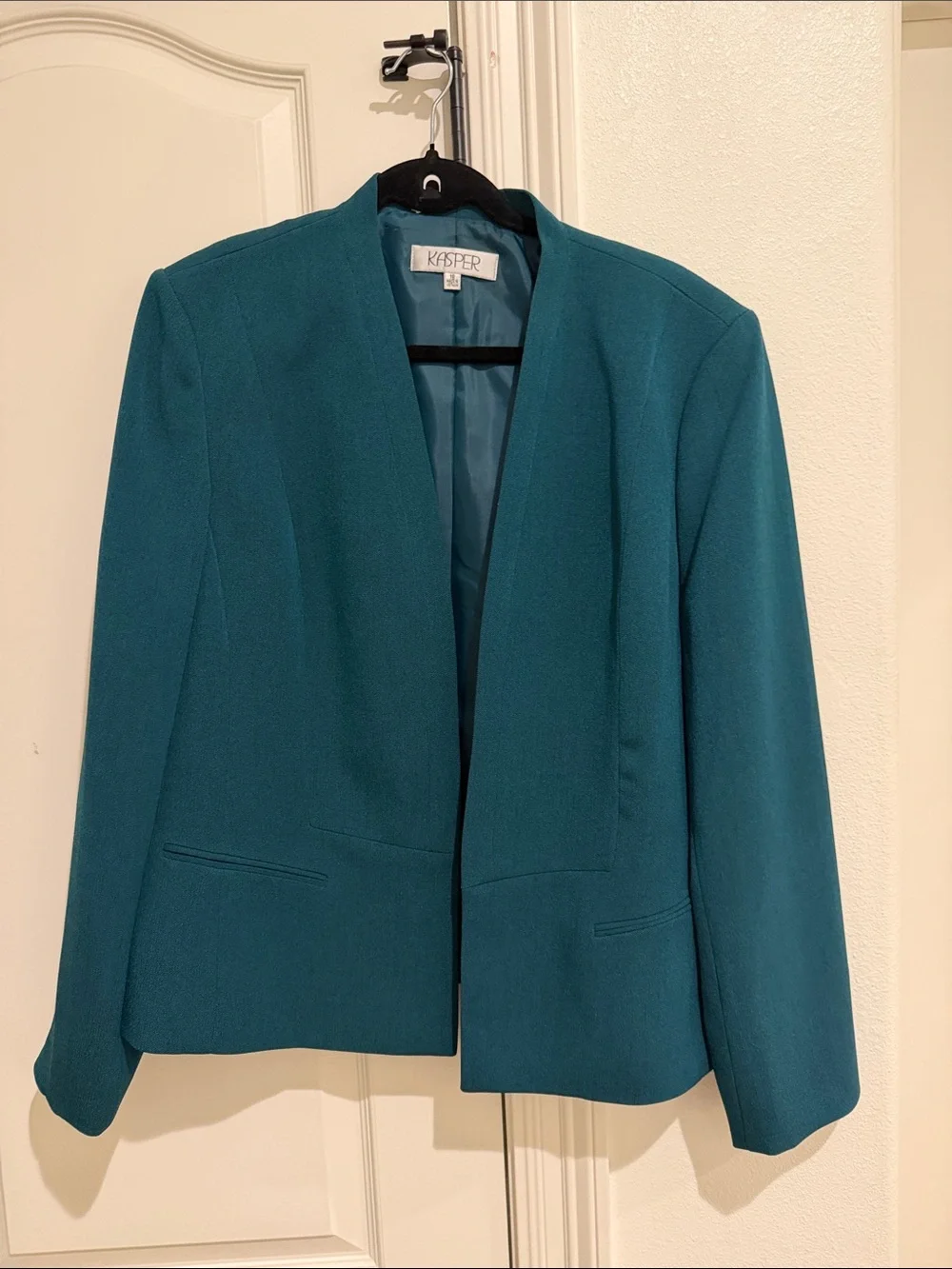 Kasper size 18 blue green blazer